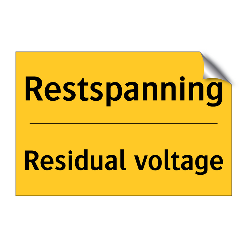 Restspanning - Residual voltage