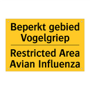 Beperkt gebied Vogelgriep - Restricted Area Avian Influenza