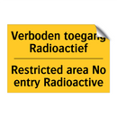 Verboden toegang Radioactief - Restricted area No entry Radioactive