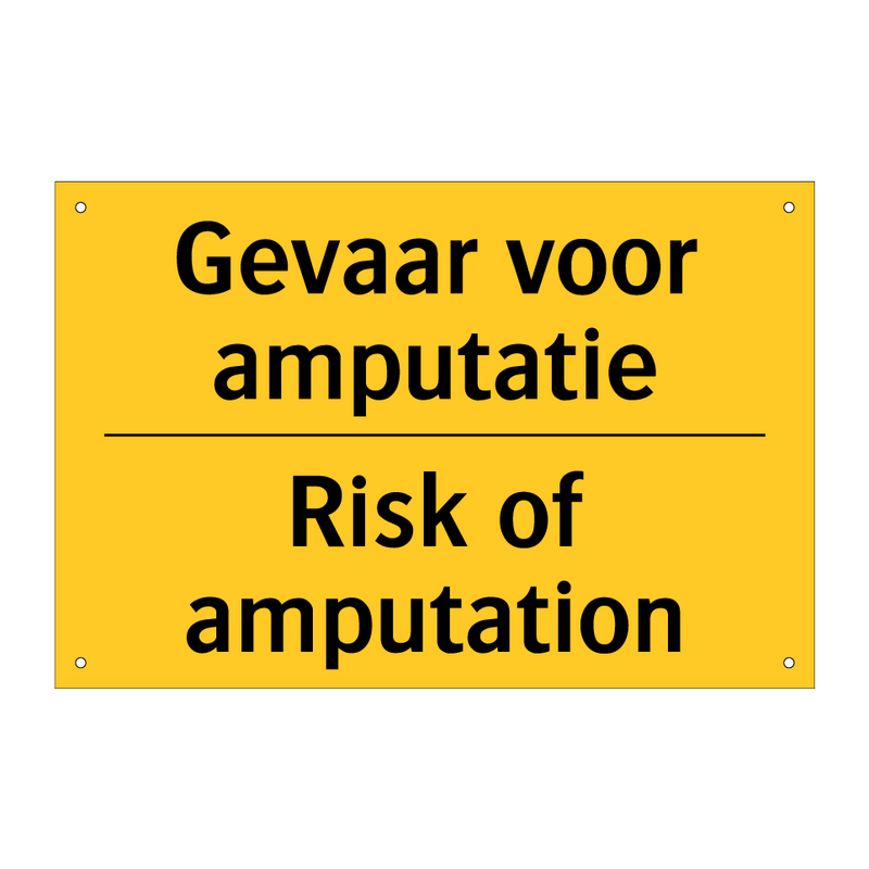 Gevaar voor amputatie - Risk of amputation