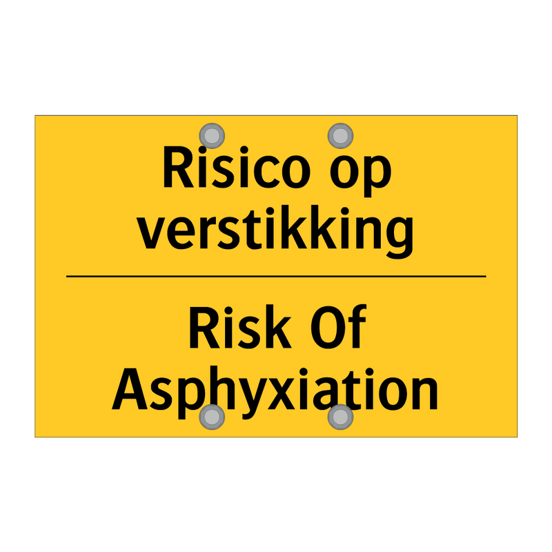 Risico op verstikking - Risk Of Asphyxiation