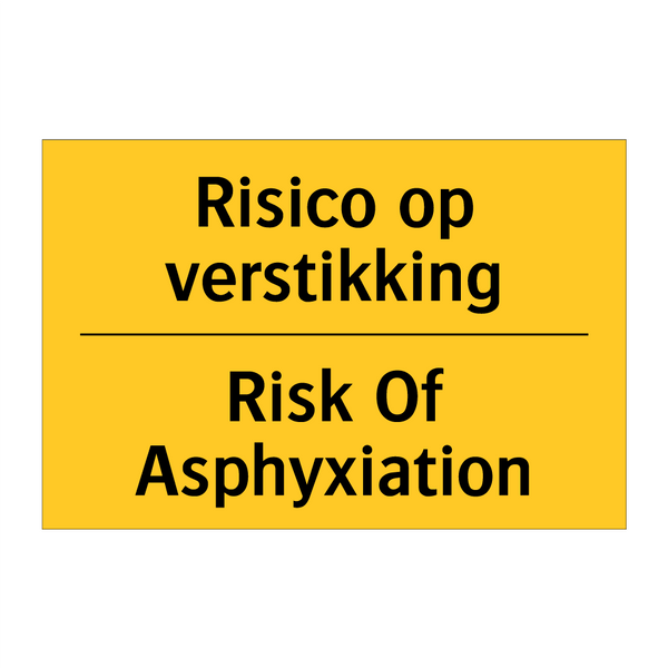 Risico op verstikking - Risk Of Asphyxiation