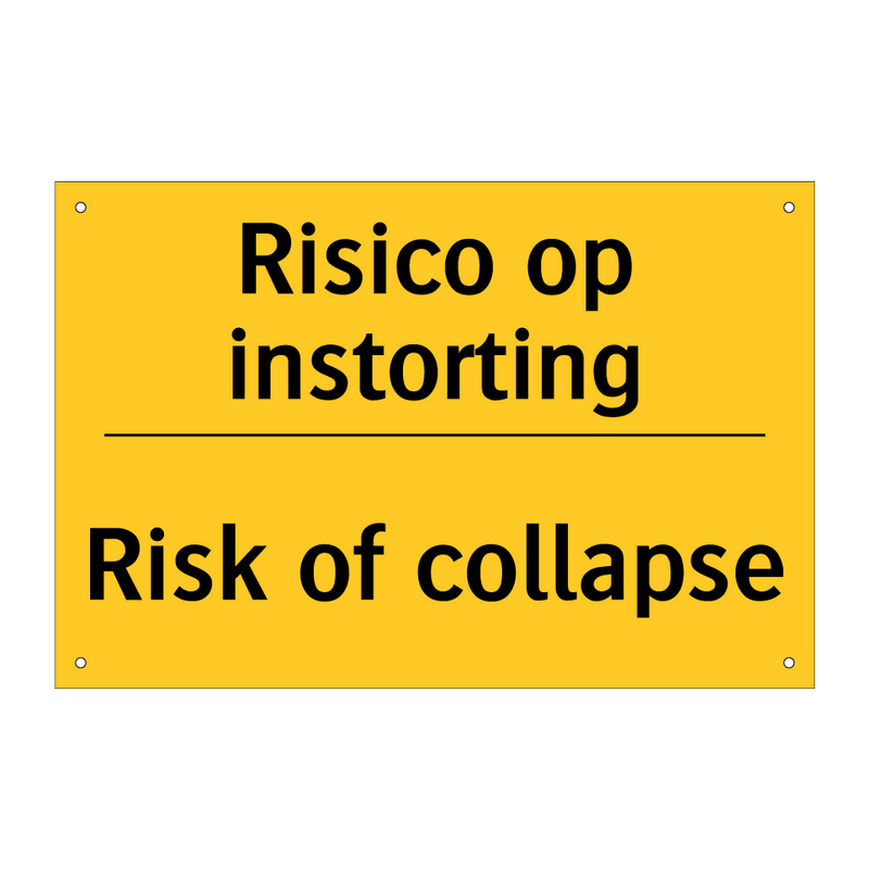 Risico op instorting - Risk of collapse