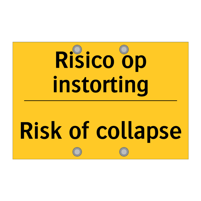 Risico op instorting - Risk of collapse