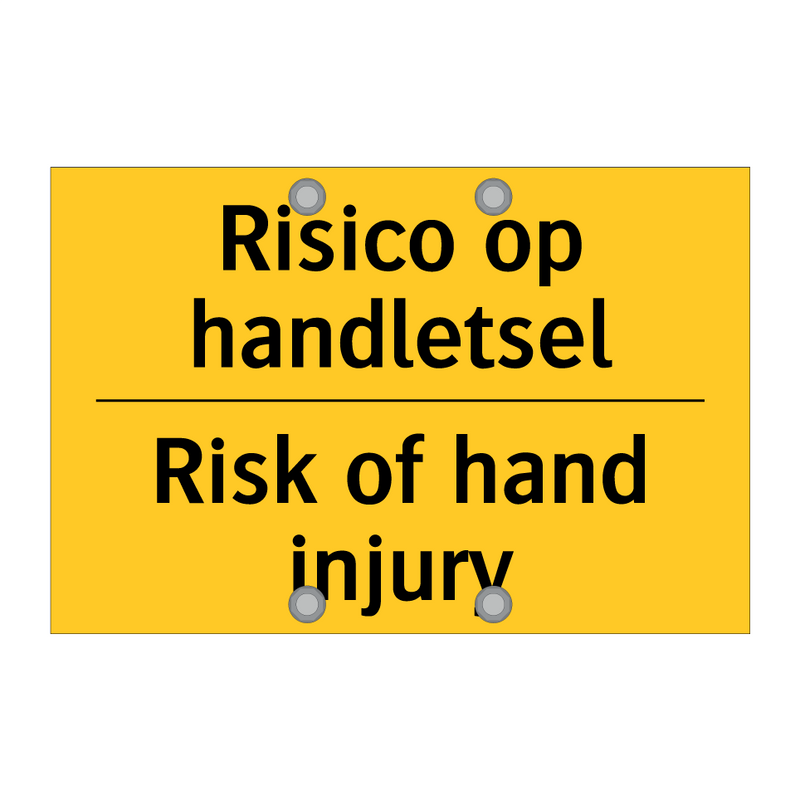 Risico op handletsel - Risk of hand injury