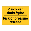 Risico van drukafgifte - Risk of pressure release