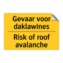 Gevaar voor daklawines - Risk of roof avalanche