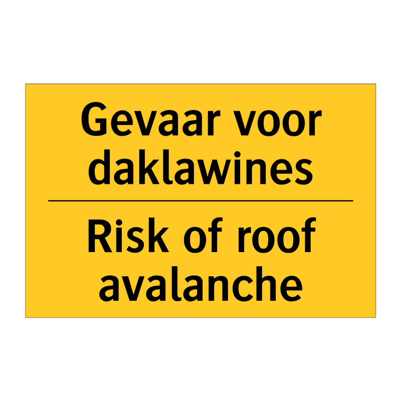 Gevaar voor daklawines - Risk of roof avalanche