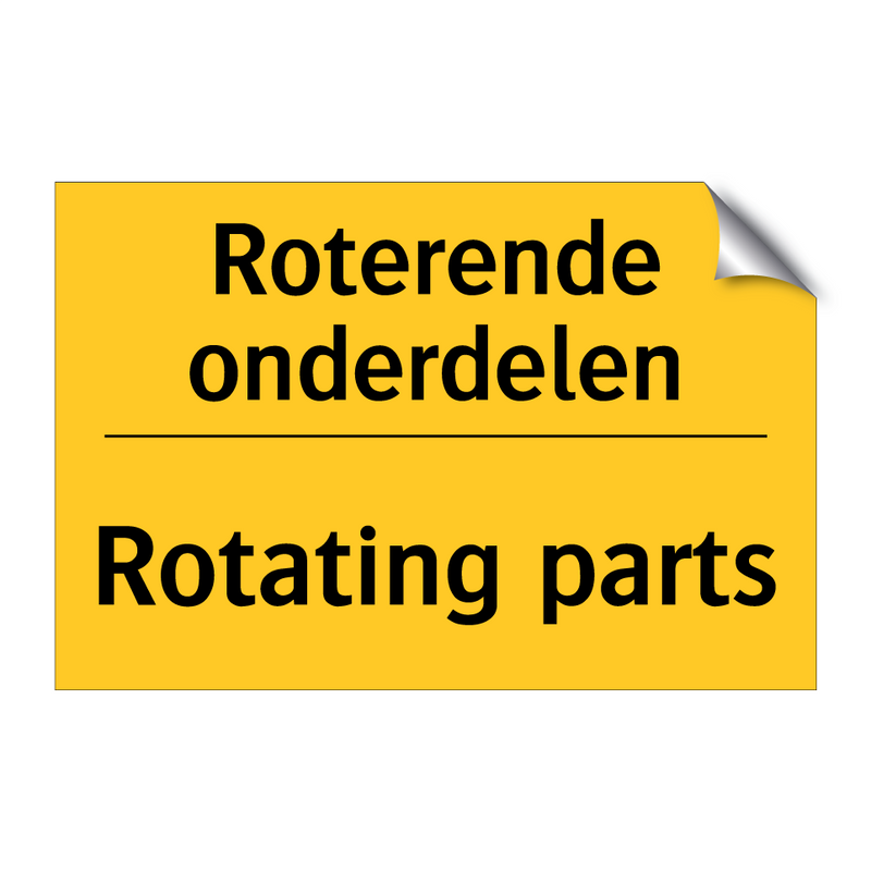 Roterende onderdelen - Rotating parts