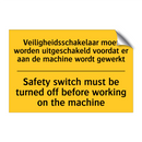 Veiligheidsschakelaar moet worden /.../ - Safety switch must be turned off /.../