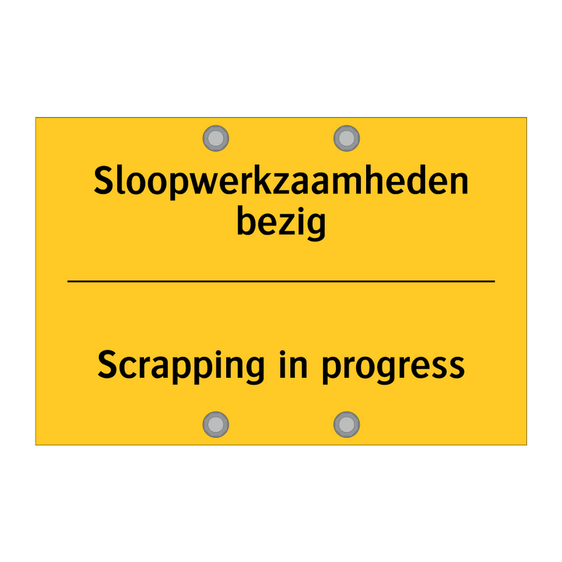 Sloopwerkzaamheden bezig - Scrapping in progress