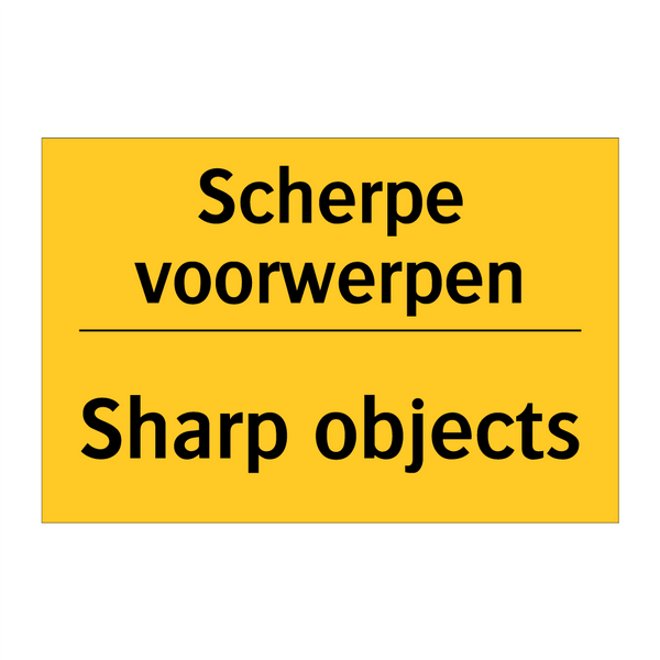 Scherpe voorwerpen - Sharp objects