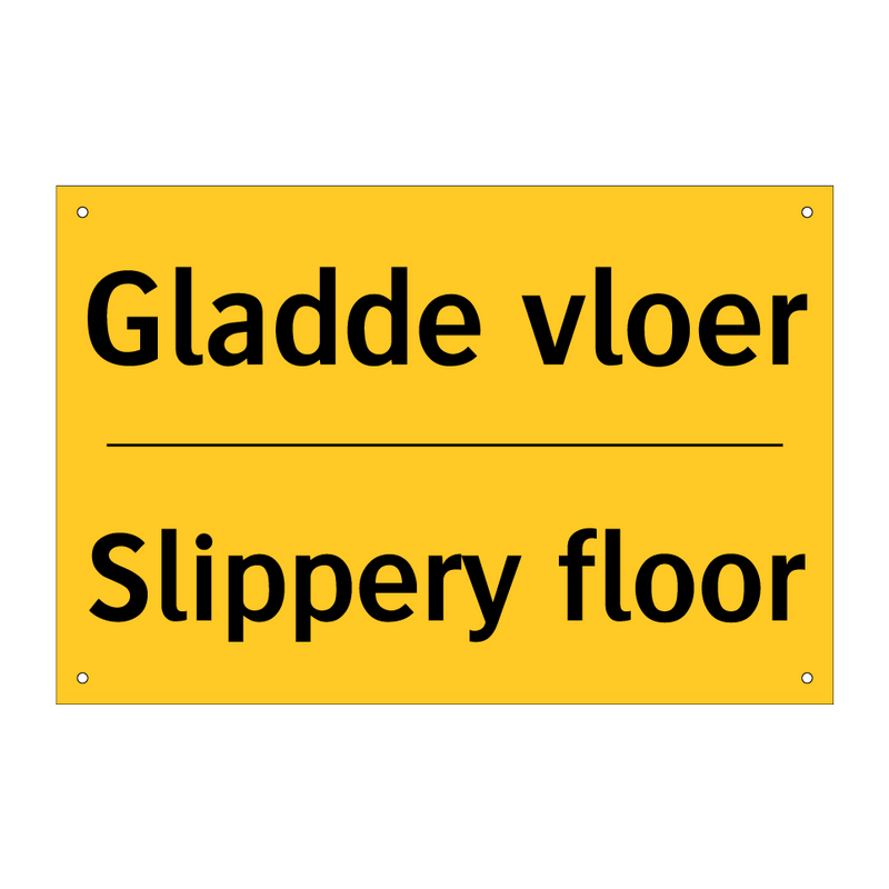Gladde vloer - Slippery floor