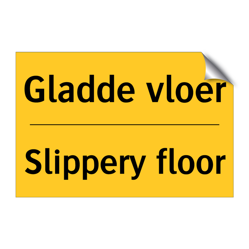 Gladde vloer - Slippery floor