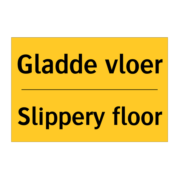 Gladde vloer - Slippery floor