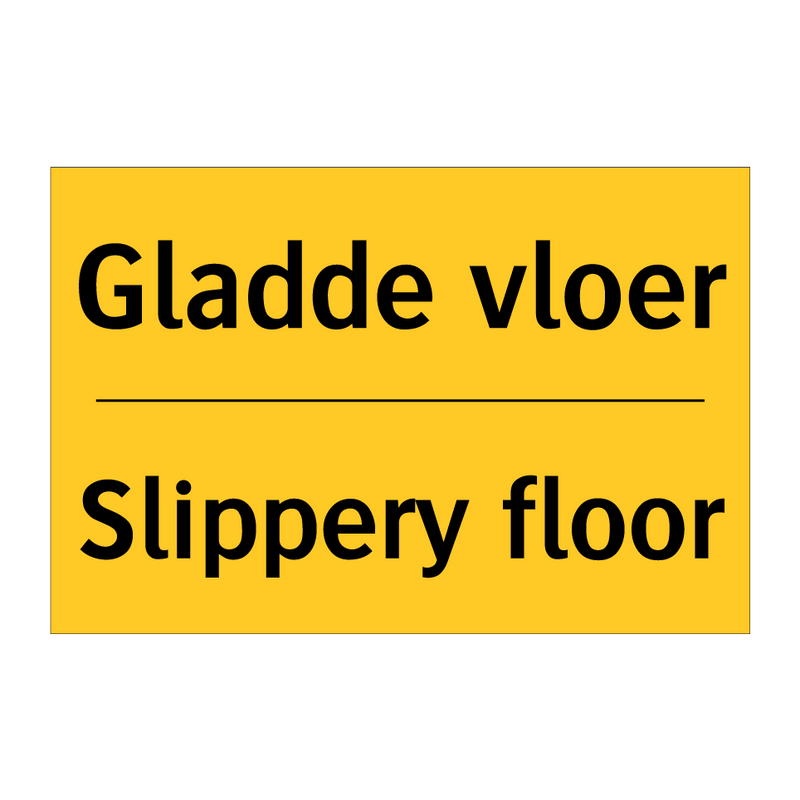 Gladde vloer - Slippery floor