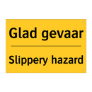 Glad gevaar - Slippery hazard