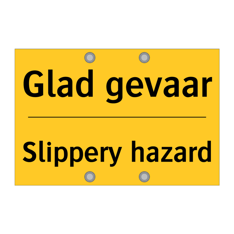 Glad gevaar - Slippery hazard