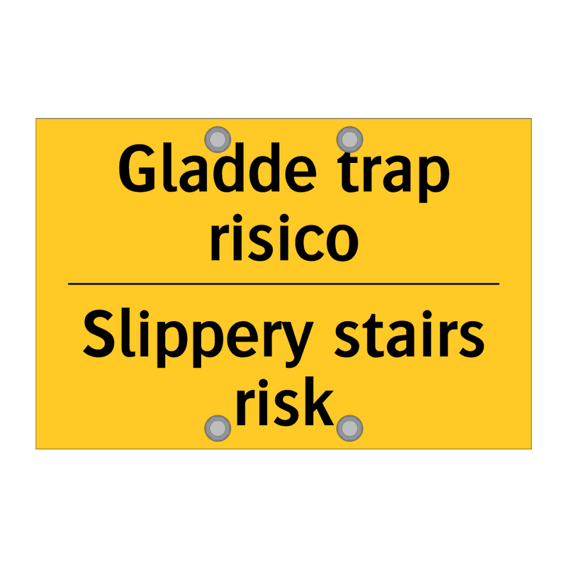 Gladde trap risico - Slippery stairs risk