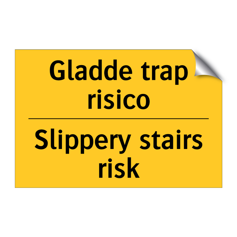 Gladde trap risico - Slippery stairs risk