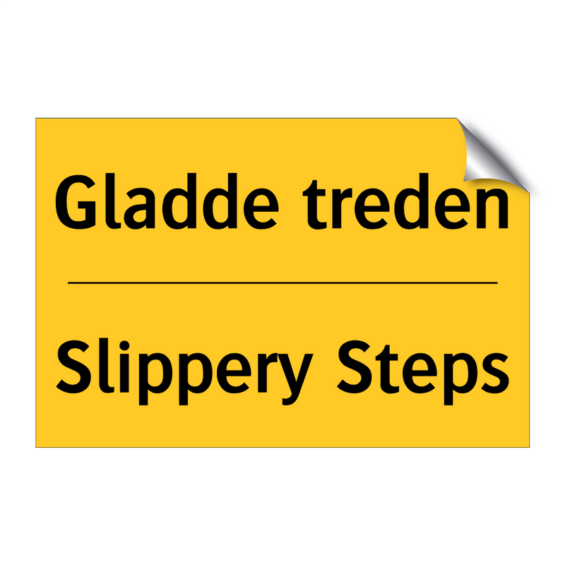 Gladde treden - Slippery Steps