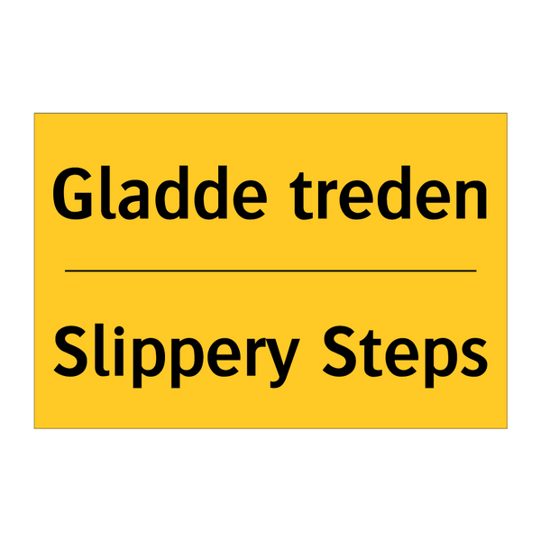 Gladde treden - Slippery Steps