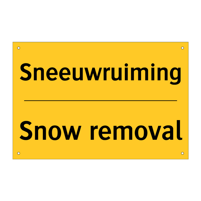 Sneeuwruiming - Snow removal