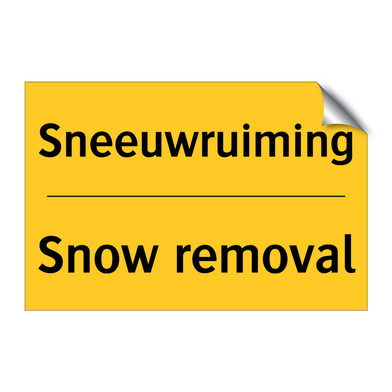 Sneeuwruiming - Snow removal