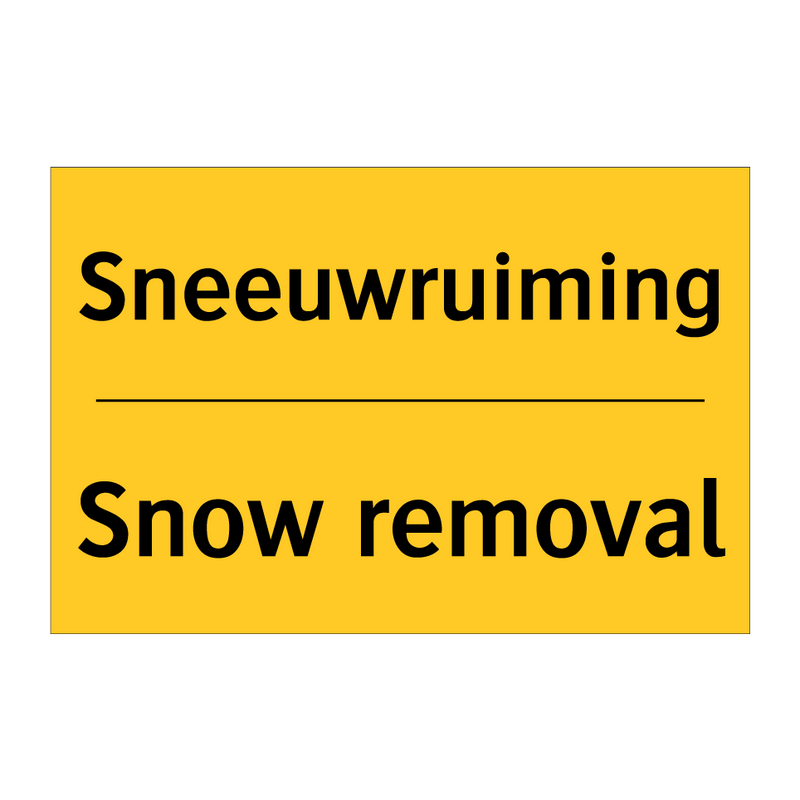 Sneeuwruiming - Snow removal
