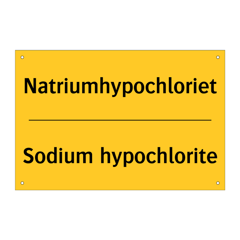 Natriumhypochloriet - Sodium hypochlorite