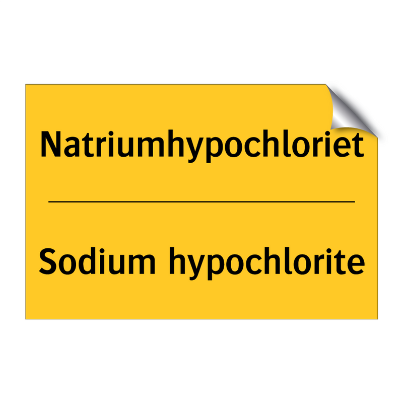 Natriumhypochloriet - Sodium hypochlorite