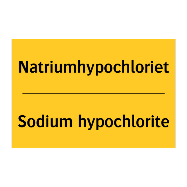 Natriumhypochloriet - Sodium hypochlorite