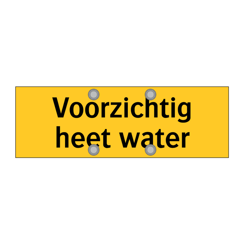 Voorzichtig heet water