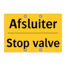 Afsluiter - Stop valve