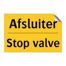 Afsluiter - Stop valve