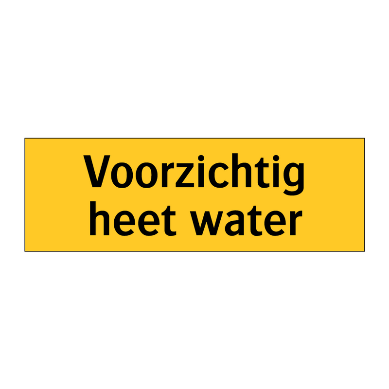 Voorzichtig heet water