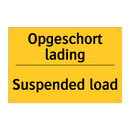 Opgeschort lading - Suspended load