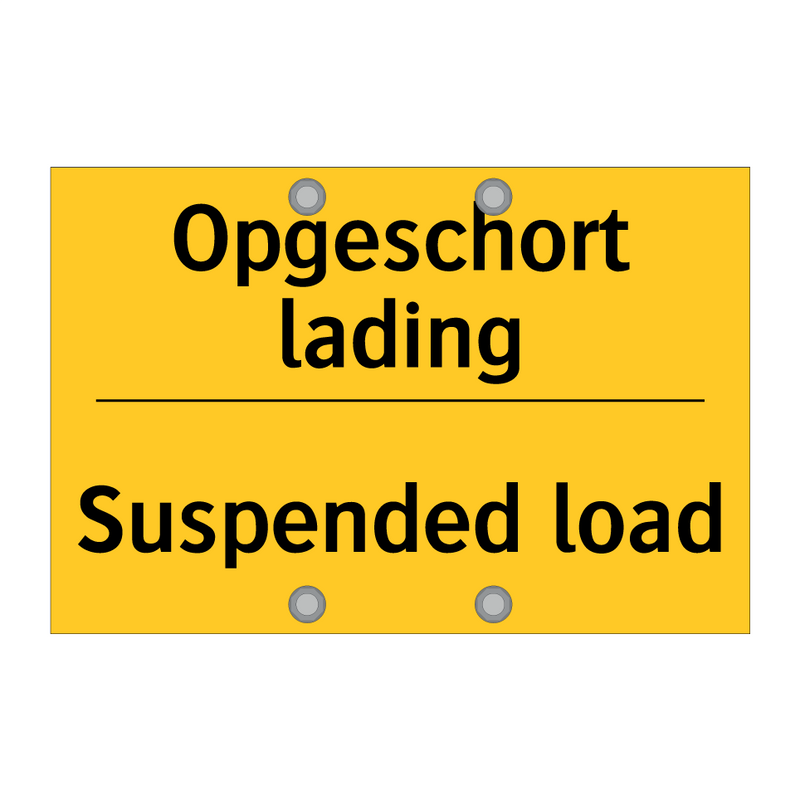 Opgeschort lading - Suspended load