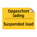 Opgeschort lading - Suspended load