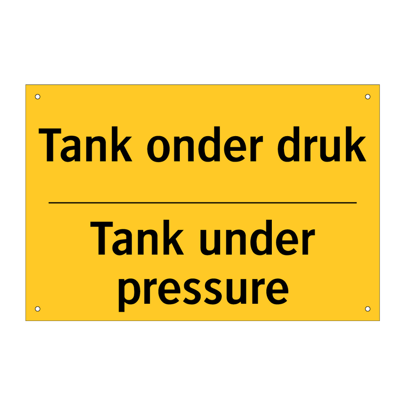 Tank onder druk - Tank under pressure