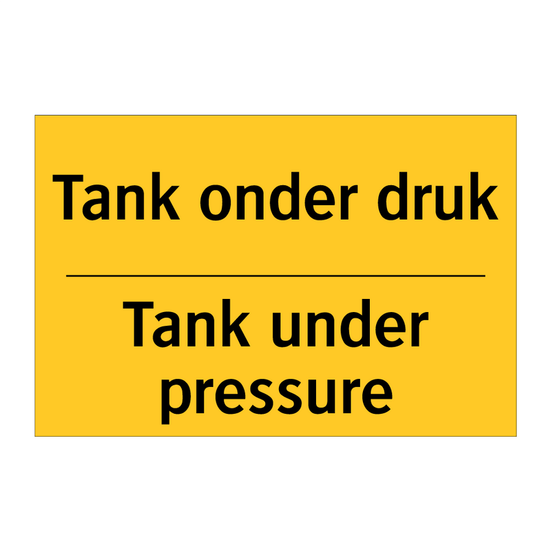 Tank onder druk - Tank under pressure