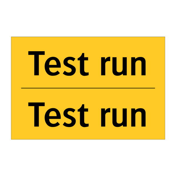 Test run