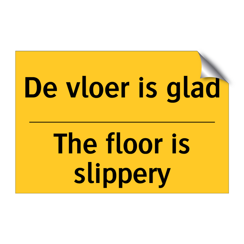 De vloer is glad - The floor is slippery