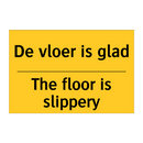 De vloer is glad - The floor is slippery