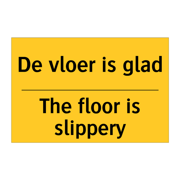 De vloer is glad - The floor is slippery