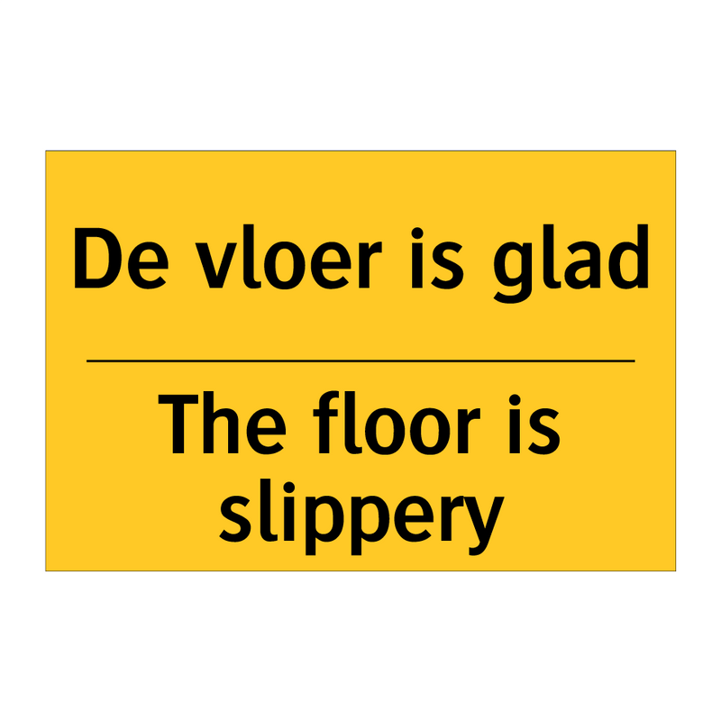 De vloer is glad - The floor is slippery