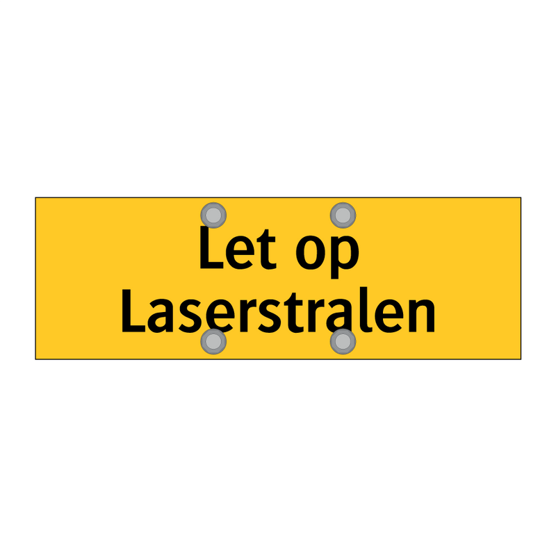 Let op Laserstralen