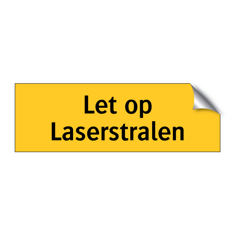 Let op Laserstralen