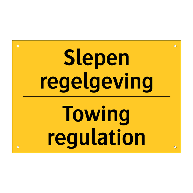 Slepen regelgeving - Towing regulation