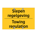 Slepen regelgeving - Towing regulation